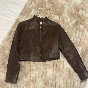 Tigermist Brown Biker Jacket